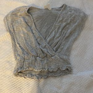 Distressed Cotton Crop Top